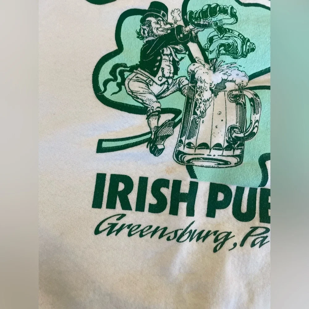 90’s vintage irish pub cut off sweatshirt - Picture 4 of 7